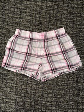 Women’s Pink Plaid Pajama Shorts
